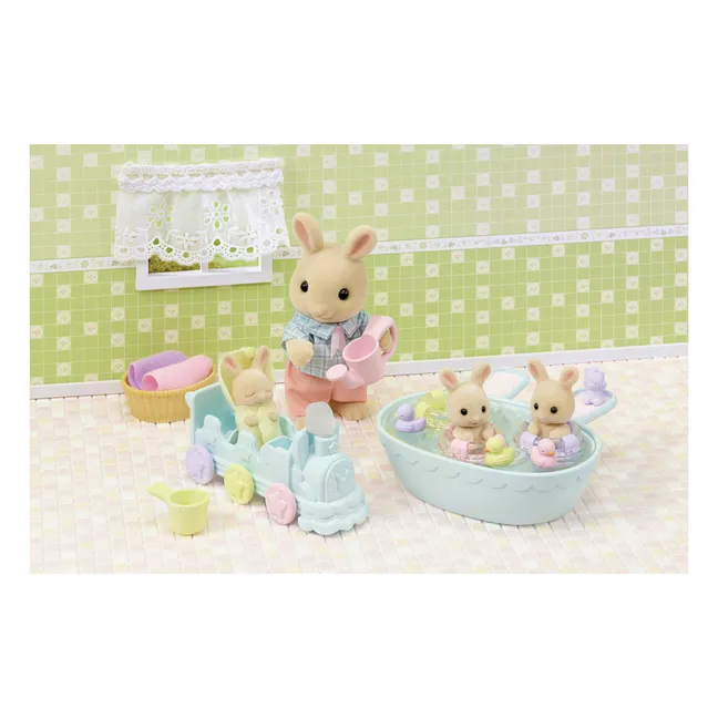Lapin trillizos Crema y accesorios de baño