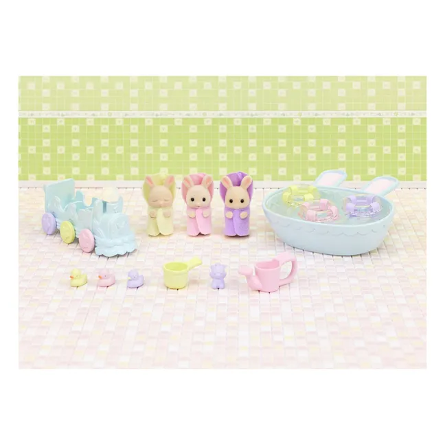 Lapin trillizos Crema y accesorios de baño