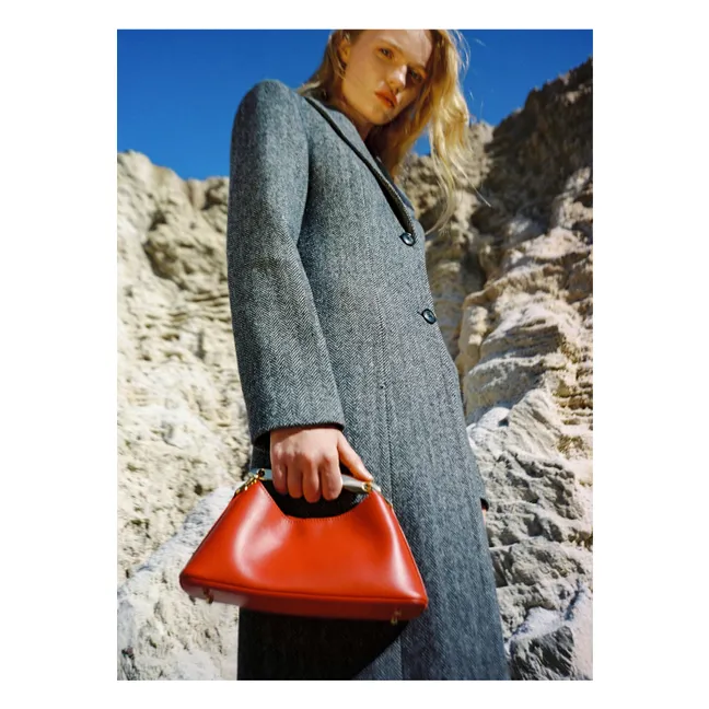 Minibolso Boomerang de piel | Rojo