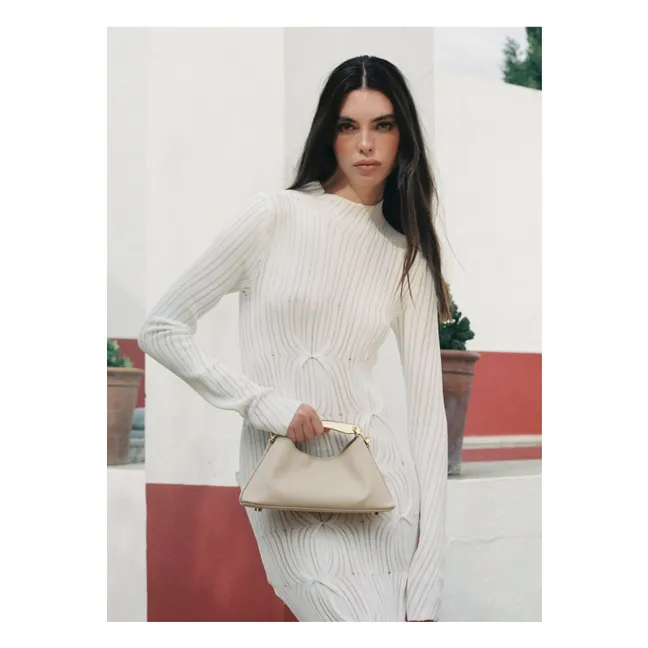 Sac Mini Boomerang Caviar Cuir | Nude