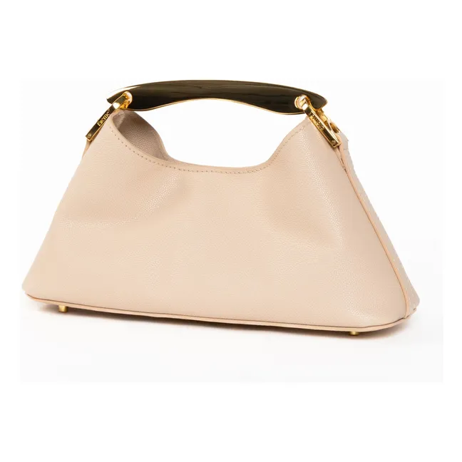 Bolso Mini Boomerang Piel Caviar | Nude