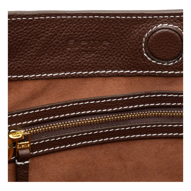 Borsa Vosges Pelle granulosa | Marrone scuro
