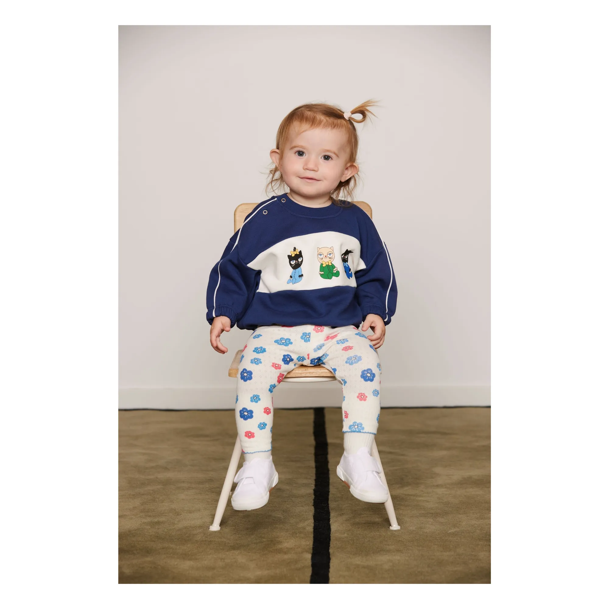 Sweat Animaux Coton Bio | Bleu foncé- Image produit n°6