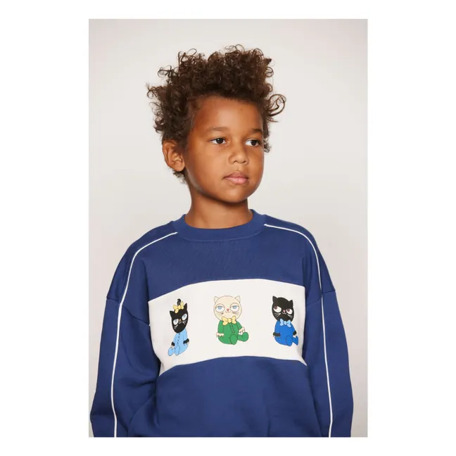 Cotone organico Animal Sweat | Blu scur