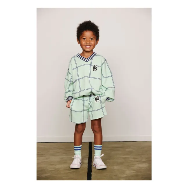 Short Carreaux Coton Bio | Vert