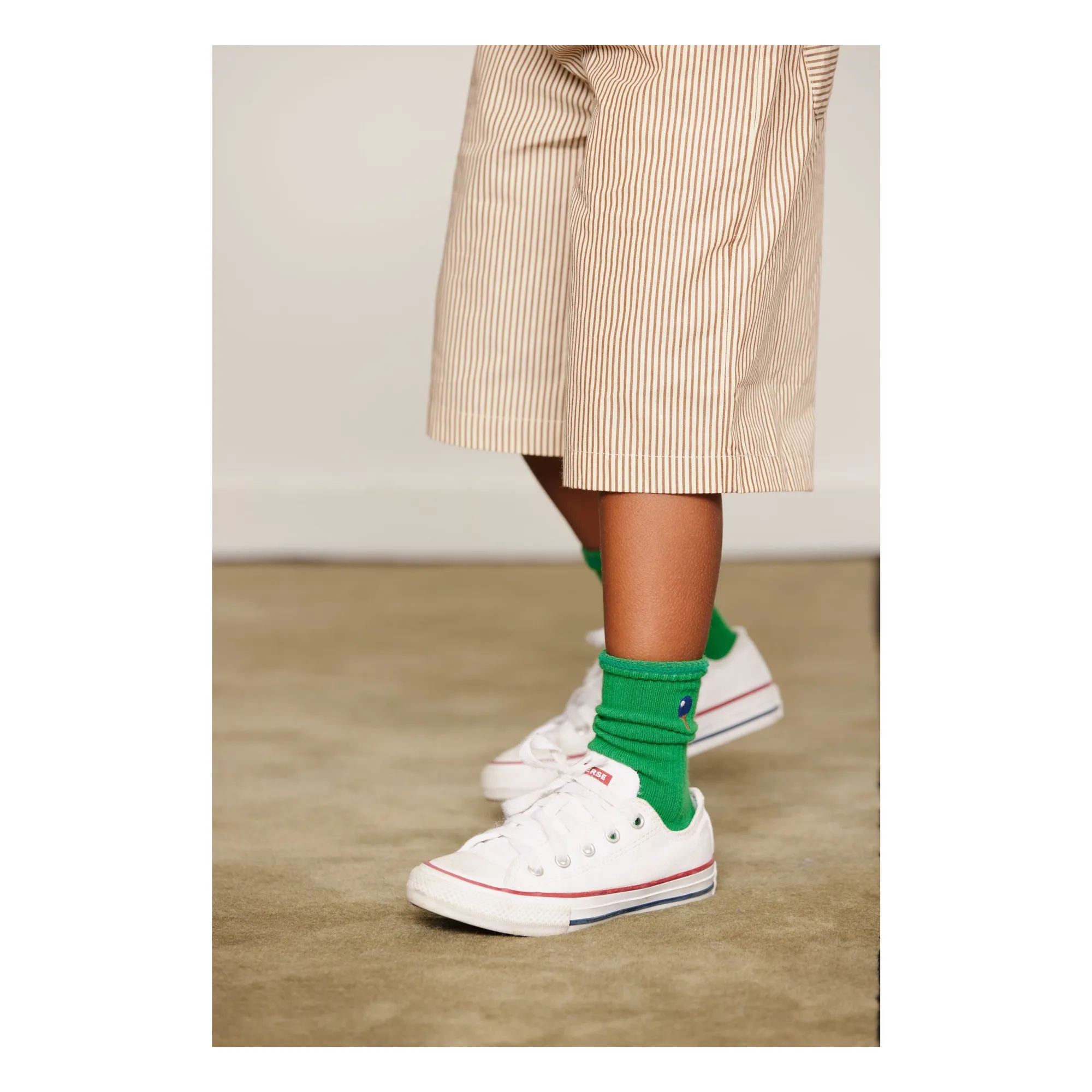 Chaussettes Ping Pong Coton Bio | Vert- Image produit n°1