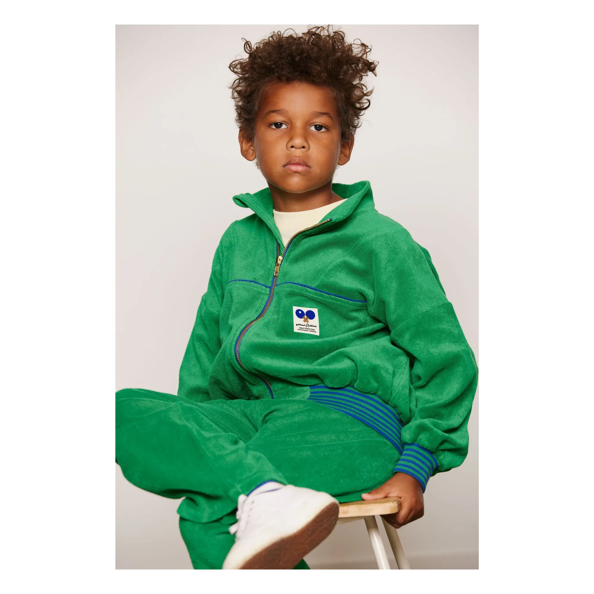 Sweat Zippé Eponge Coton Bio | Vert- Image produit n°2