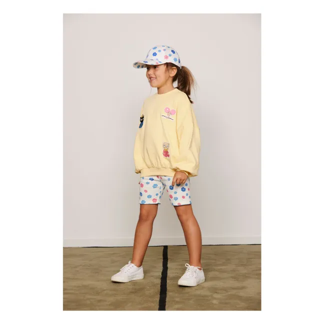Felpa Animal Patch in cotone organico | Giallo