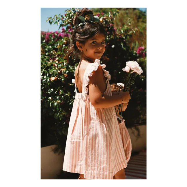 Eve - Vestito con volant a righe | Blush