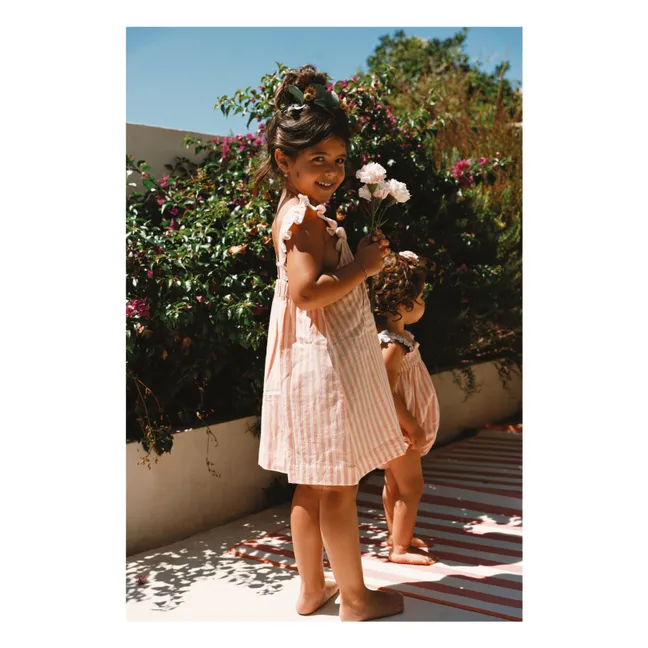 Eve - Vestito con volant a righe | Blush