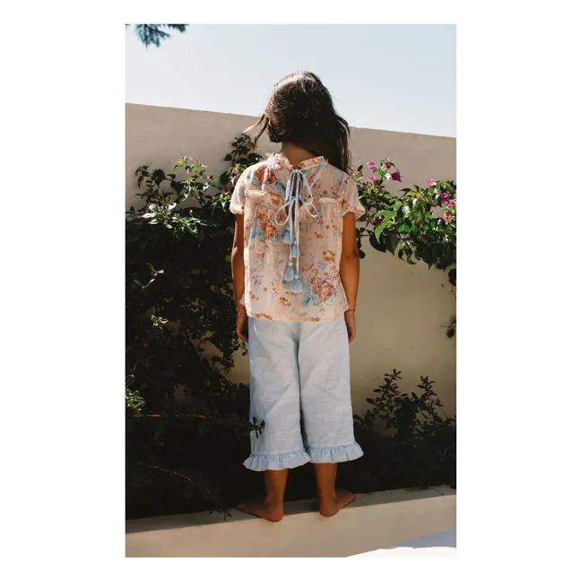 Blusa floral de algodón Elise | Rosa Melocotón