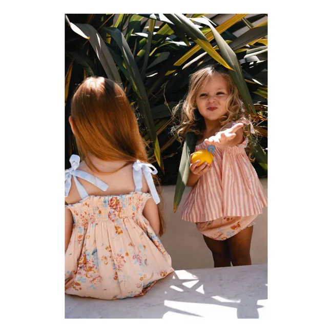 Babette Fleurie Smocked Dress | Peach