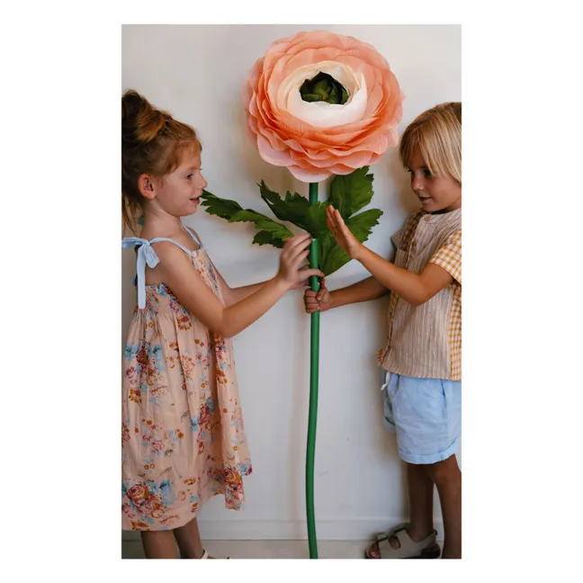 Robe Smockée Babette Fleurie | Rose pêche