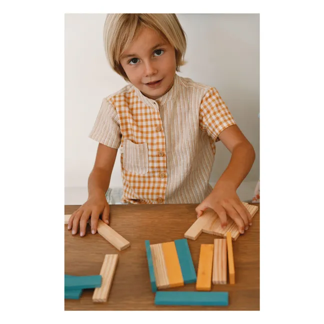 Alphonse Patchwork shirt | Caramel