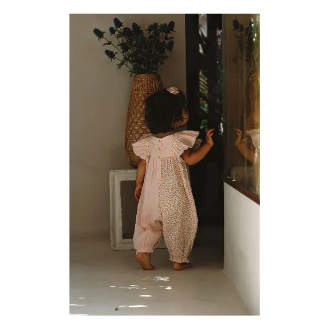 Combinaison Patchwork Maryse Gaze de Coton | Rose