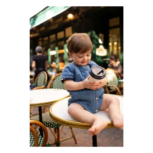Barboteuse Dadi Chambray  | Bleu