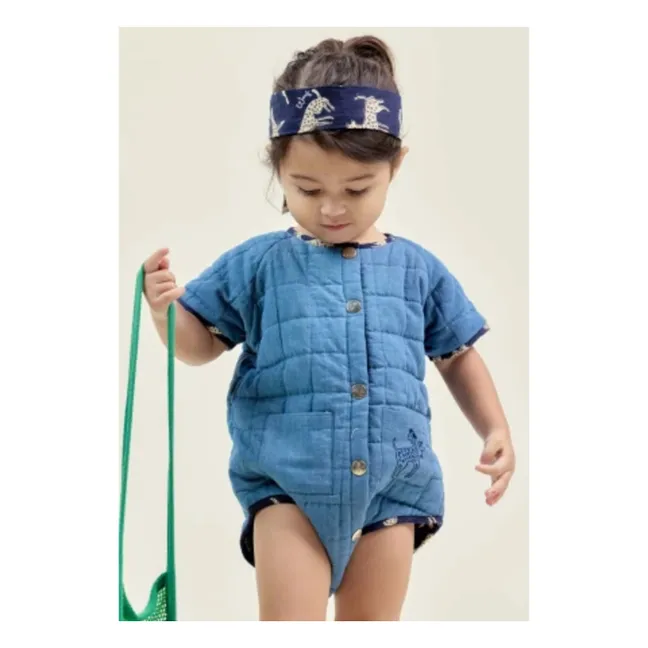 Barboteuse Dadi Chambray  | Bleu