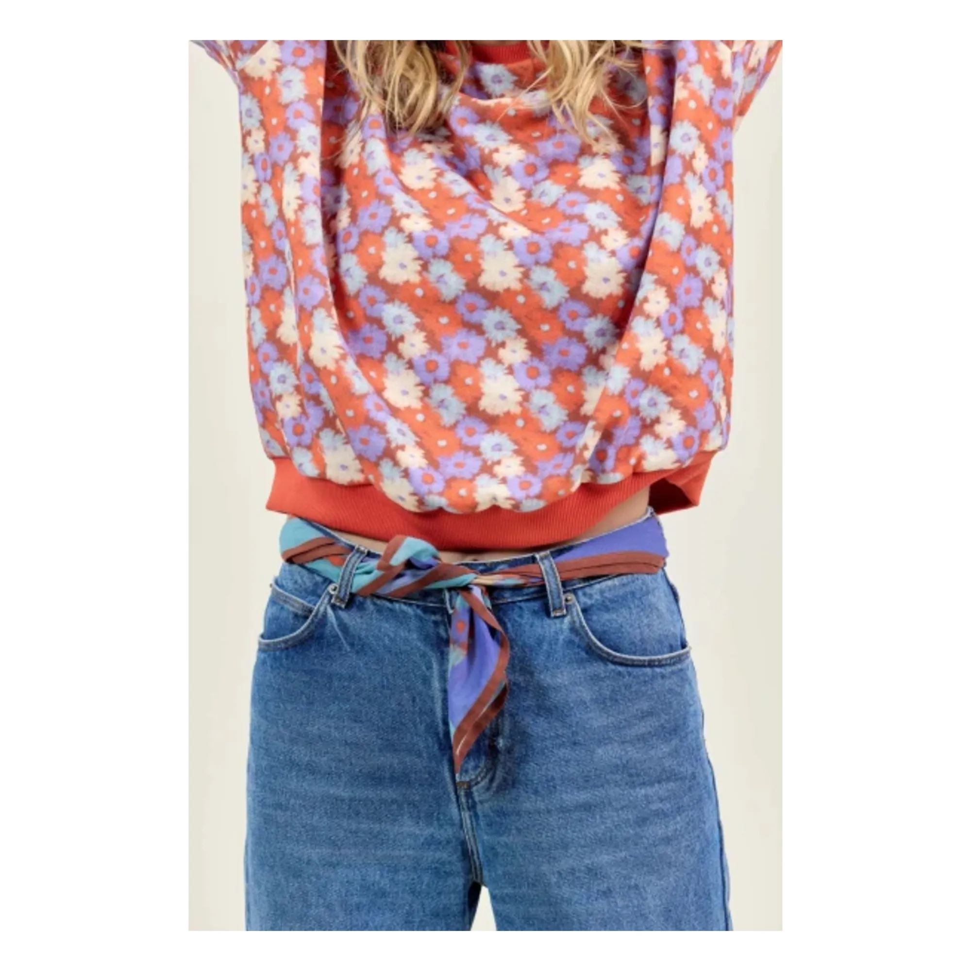 Bufanda Falala Floral | Azul- Imagen del producto n°1