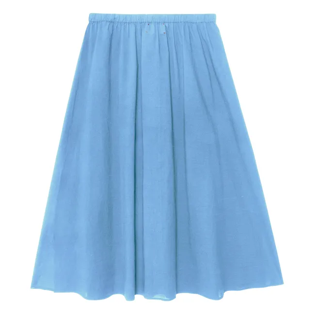 Jupe Scarlett Popeline de Coton | Bleu
