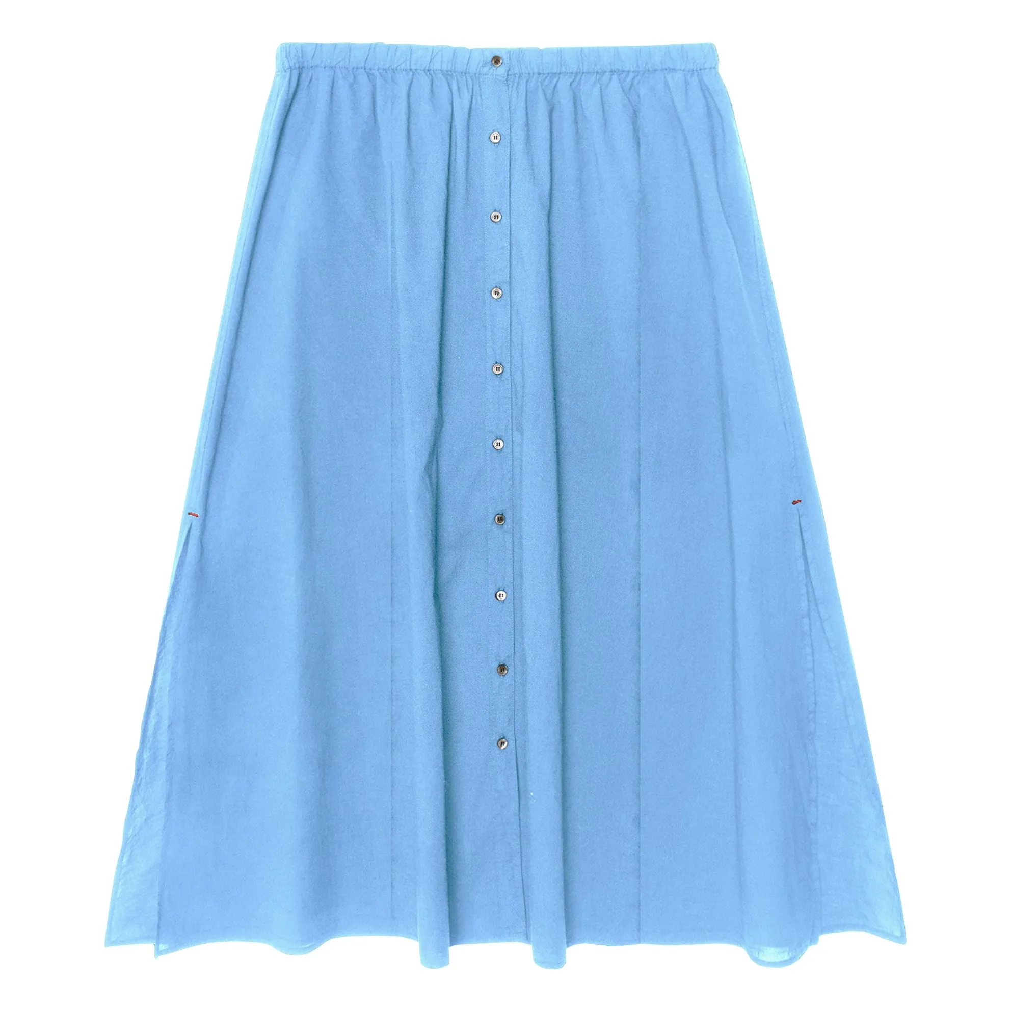 Xirena Blue Scarlett Cotton Poplin Skirt