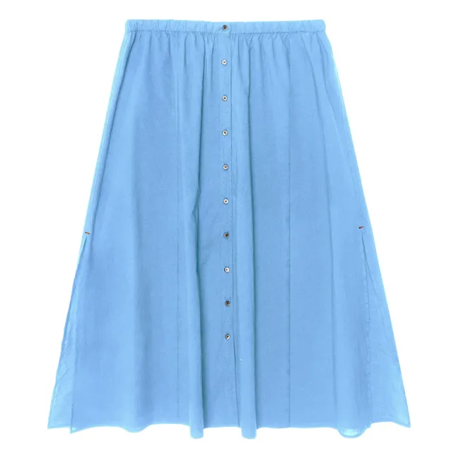Gonna Scarlett in popeline di cotone | Blu