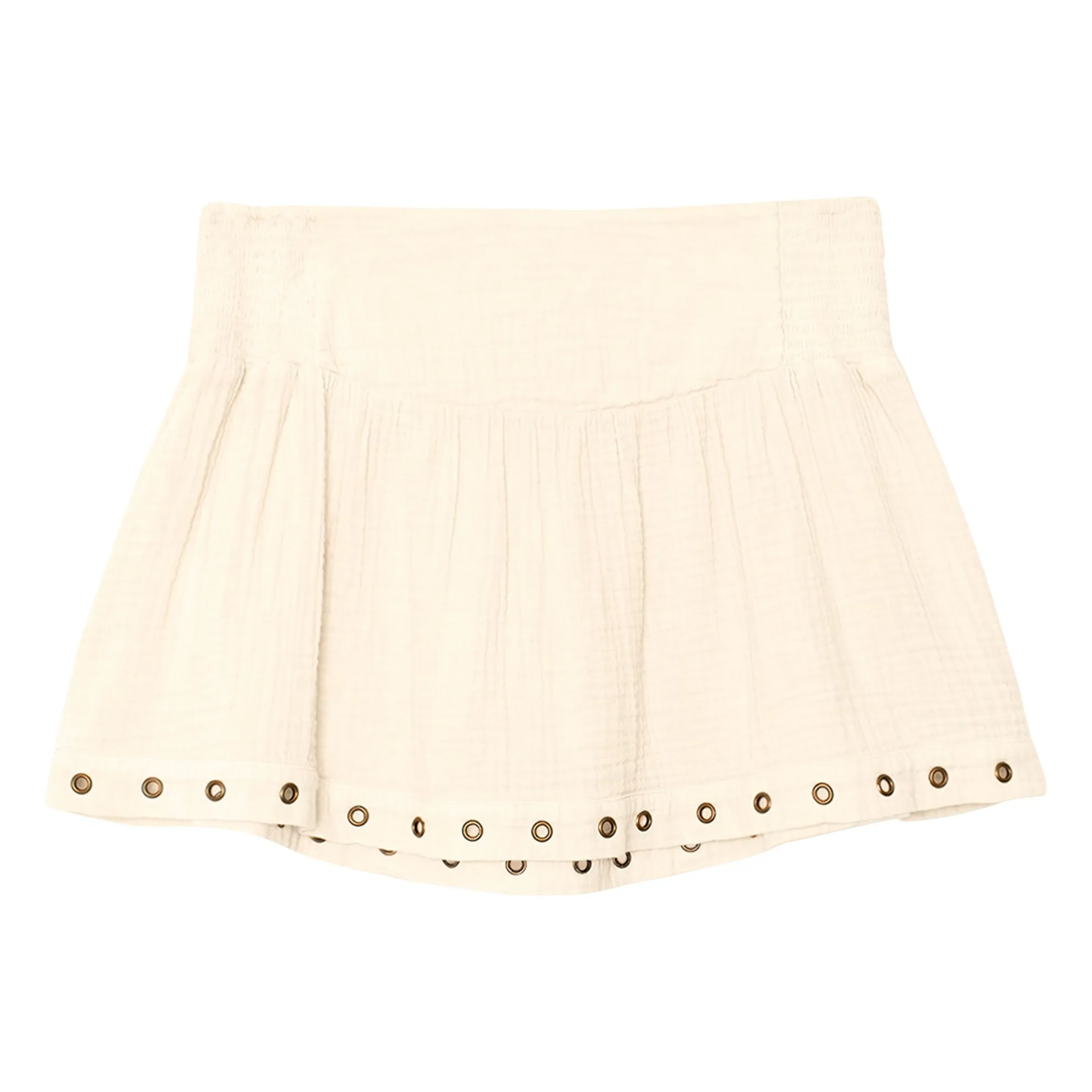 Capsule Léa Meylan : Jupe Esther Gaze de Coton | Crème- Image produit n°0