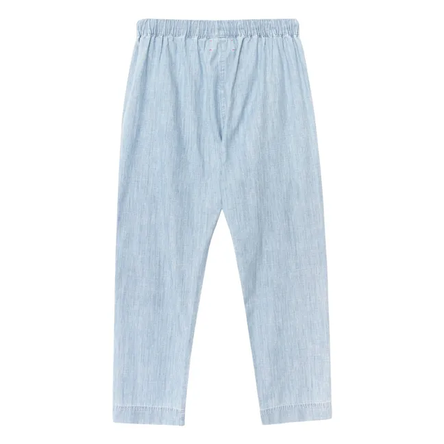Pantalon Draper Coton | Bleu ciel