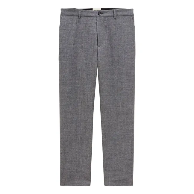 Pantalon Droit Laine | Gris foncé