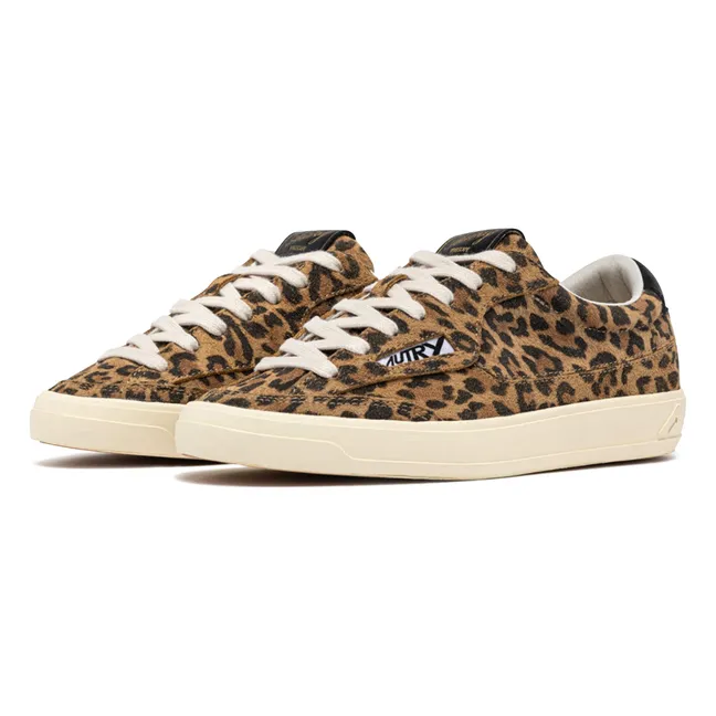 Windscape Low Leopard Suede Sneakers | Brown