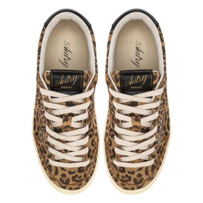 Windscape Low Leopard Suede Sneakers | Brown