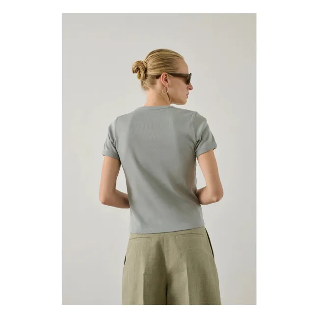 T-shirt Aristide Coton Bio | Bleu Glacier