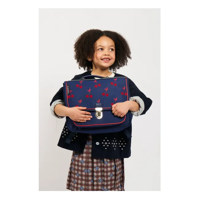 Cartera pequeña Cerezas de terciopelo | Azul Marino