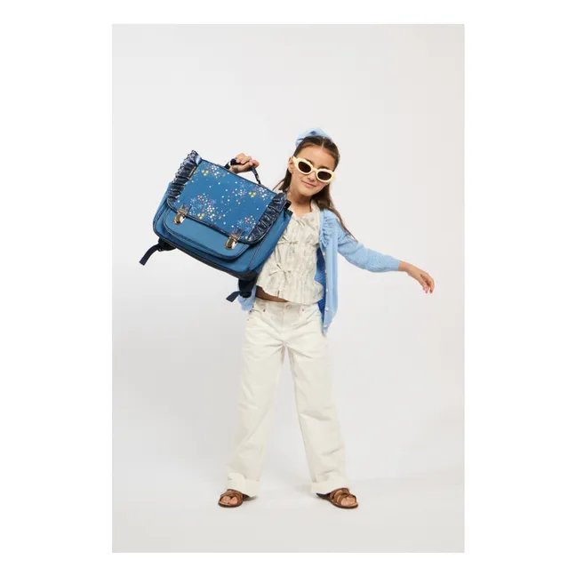 Cartera con volantes Stella | Azul Marino