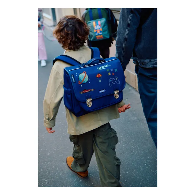 Cartable Pixel Art | Bleu marine