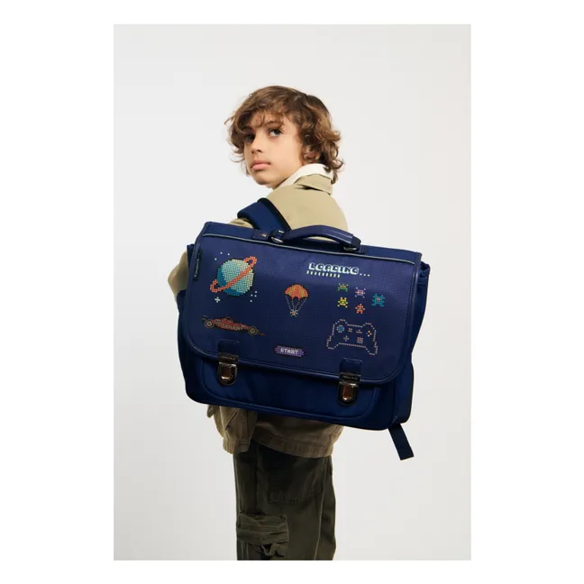 Cartera Pixel Art | Azul Marino