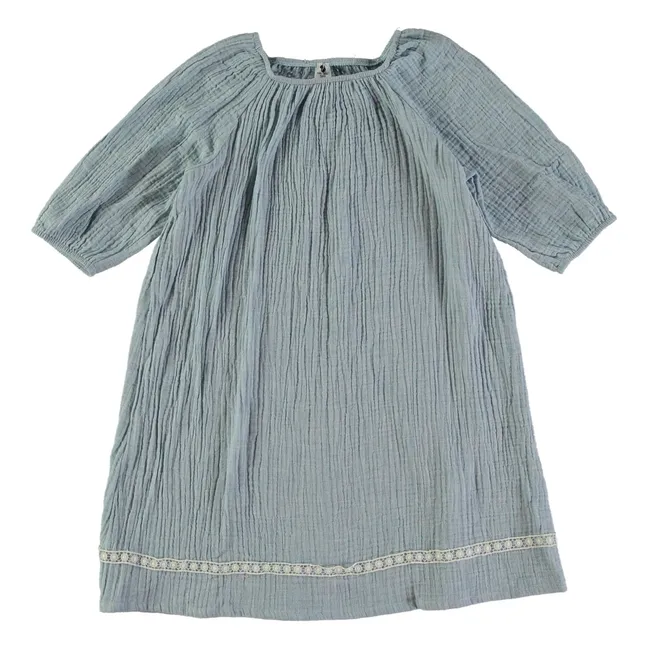 Chemise de Nuit Ostuni Coton Bio | Bleu pâle