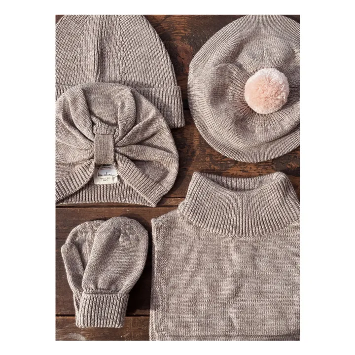 Turban Louli Merinowolle | Maulwurfsfarben- Produktbild Nr. 1
