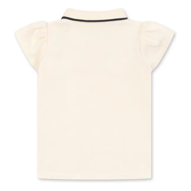 Polo Florita Cerises Coton Bio | Ecru