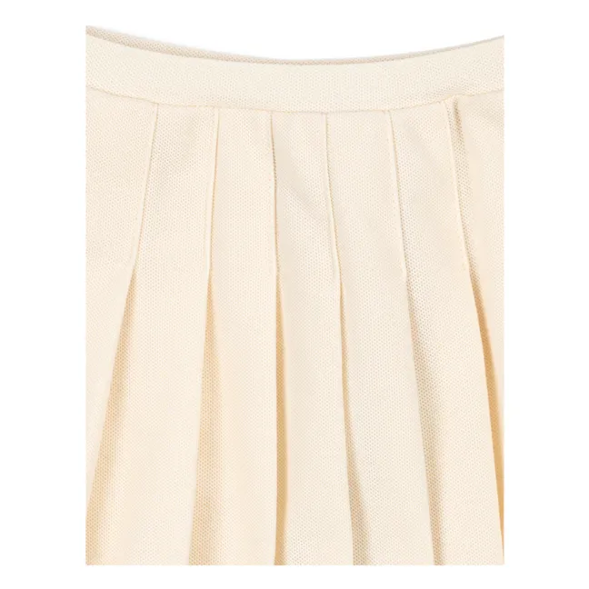 Florita Cerises organic cotton skirt | Ecru