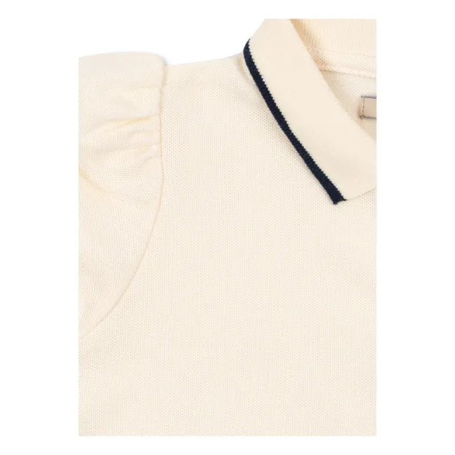 Polo Florita Cerises Coton Bio | Ecru
