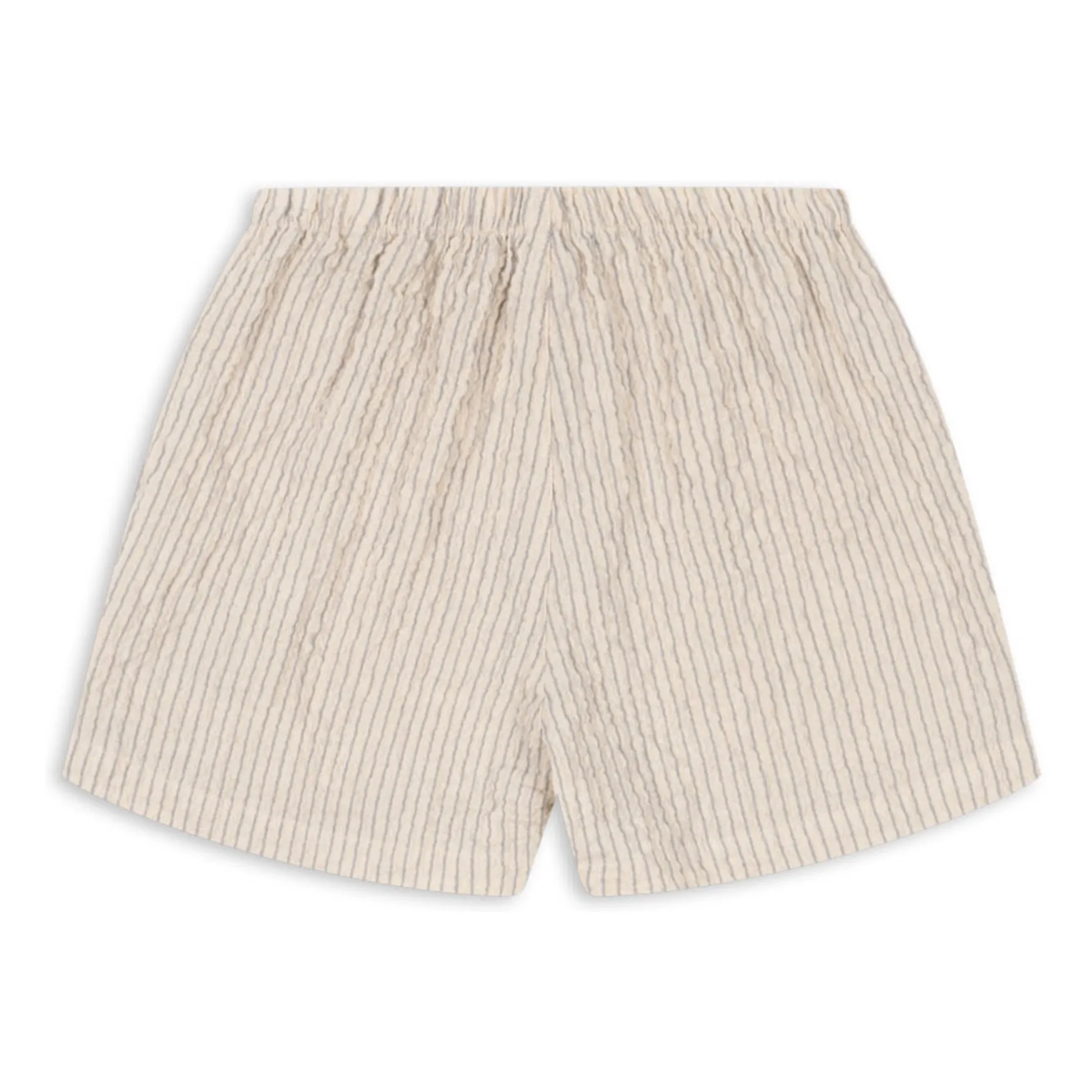 Short Elliott Rayé Seersucker Coton Bio | Beige- Image produit n°2