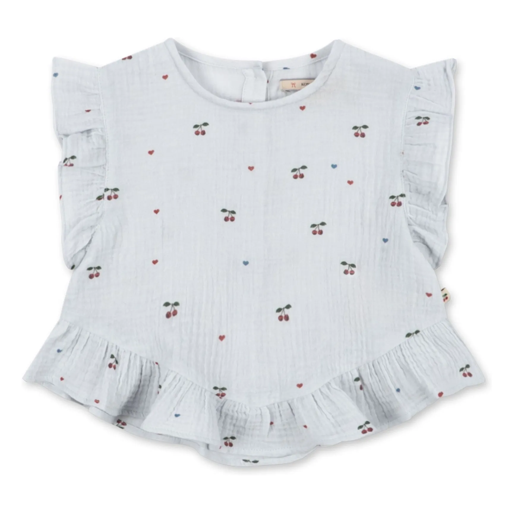 Konges Sløjd Pale Blue Coco Cerises Organic Cotton Top