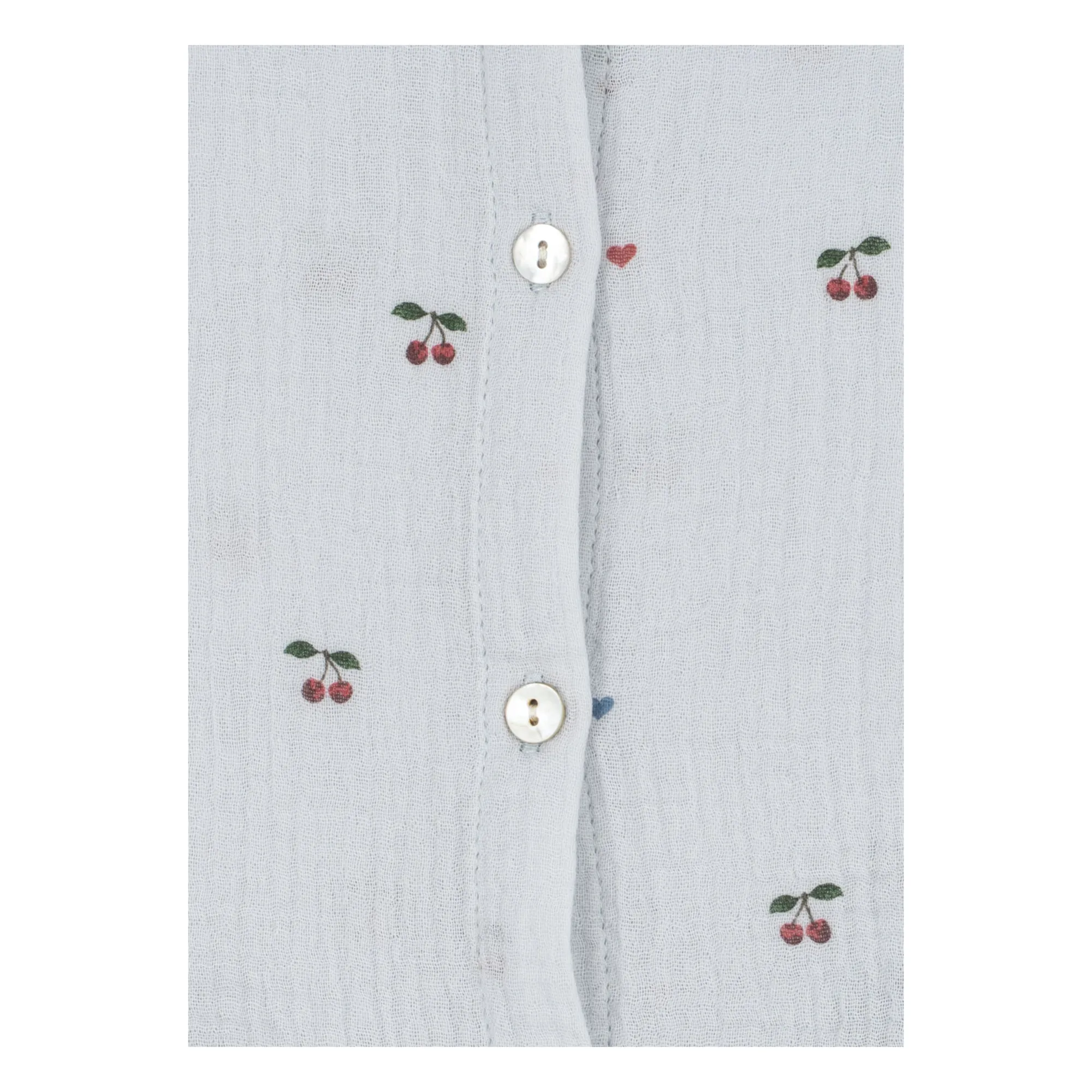 Top Coco Cerises Coton Bio | Bleu pâle- Image produit n°2