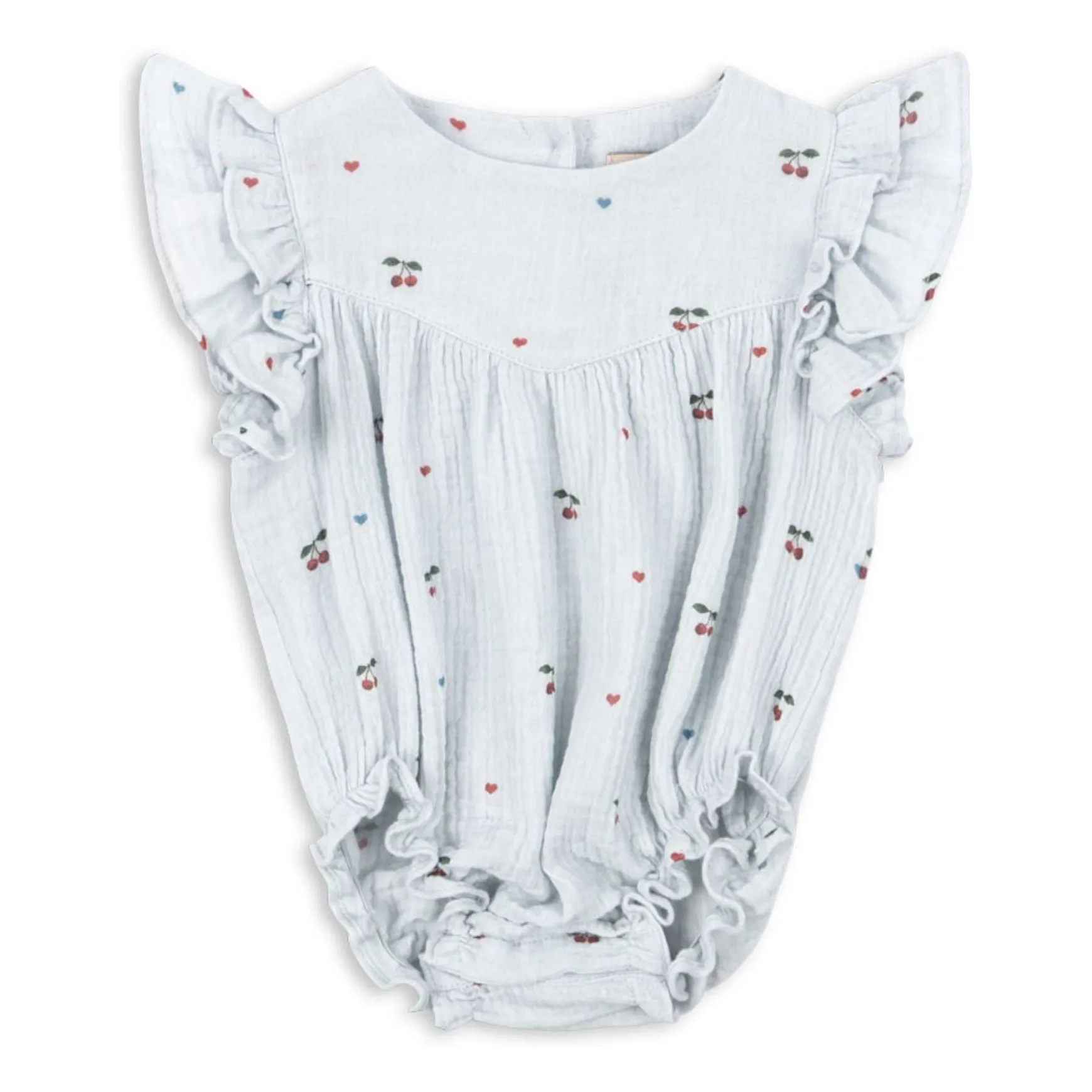 Konges Sløjd Pale Blue Coco Cerises Organic Cotton Romper