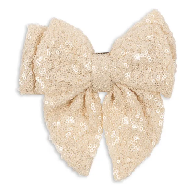 Aries Sequins bow hair slide | Beige
