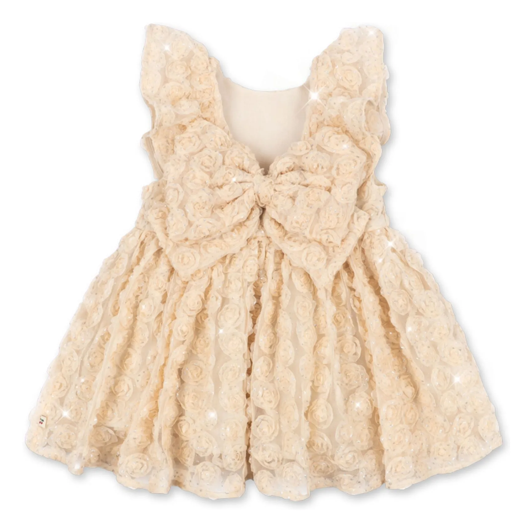 Robe Ally Strass Tulle | Beige- Image produit n°3