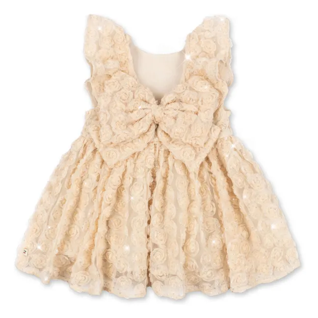 Robe Ally Strass Tulle | Beige