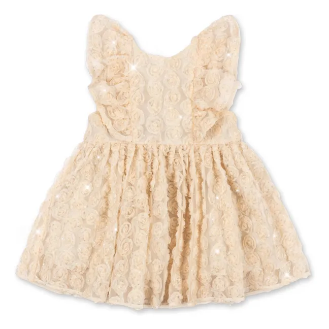 Robe Ally Strass Tulle | Beige