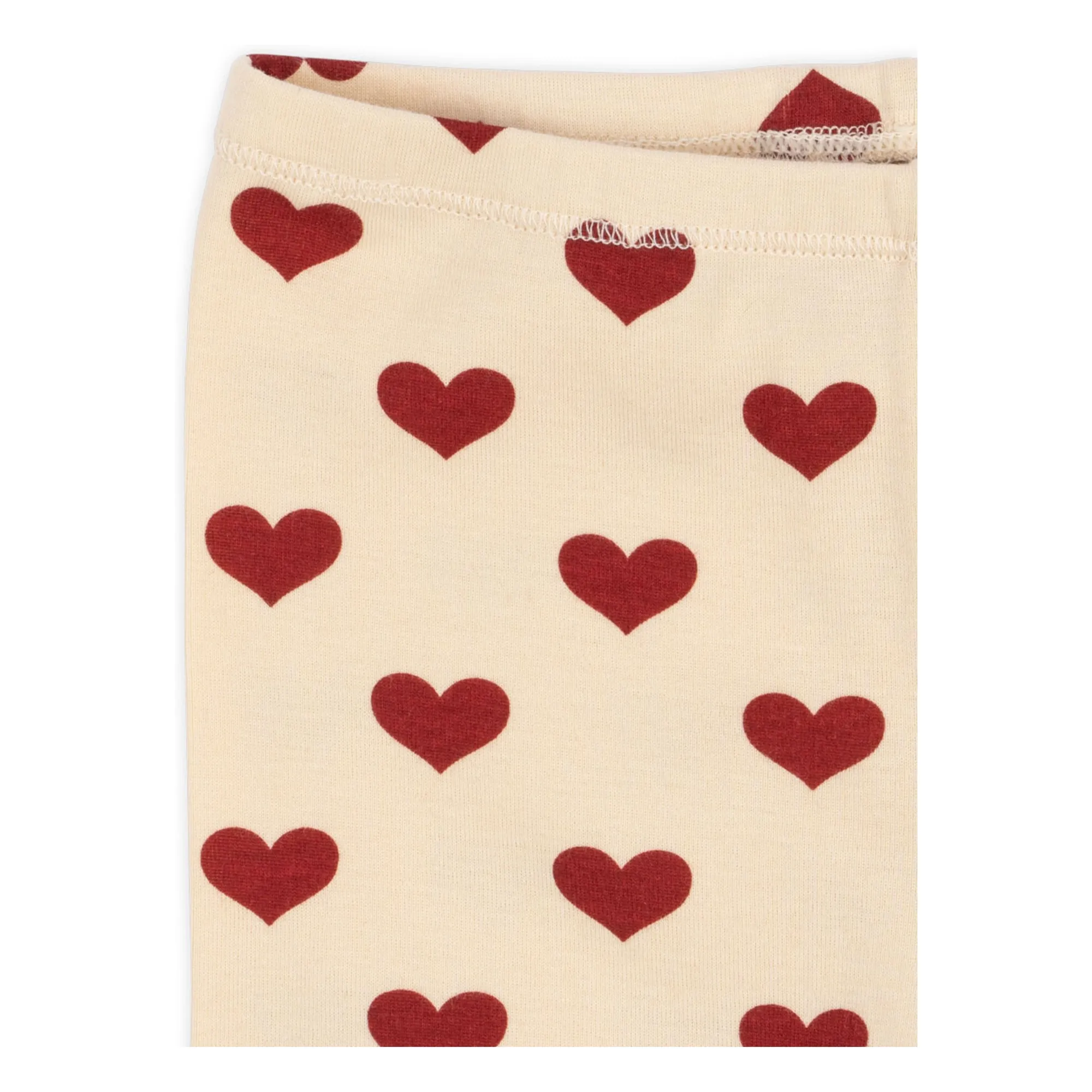 Cycliste Basic Cœurs Coton Bio | Beige- Image produit n°1