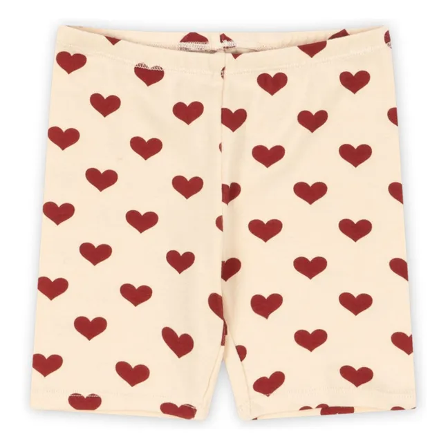 Cycliste Basic Cœurs Coton Bio | Beige